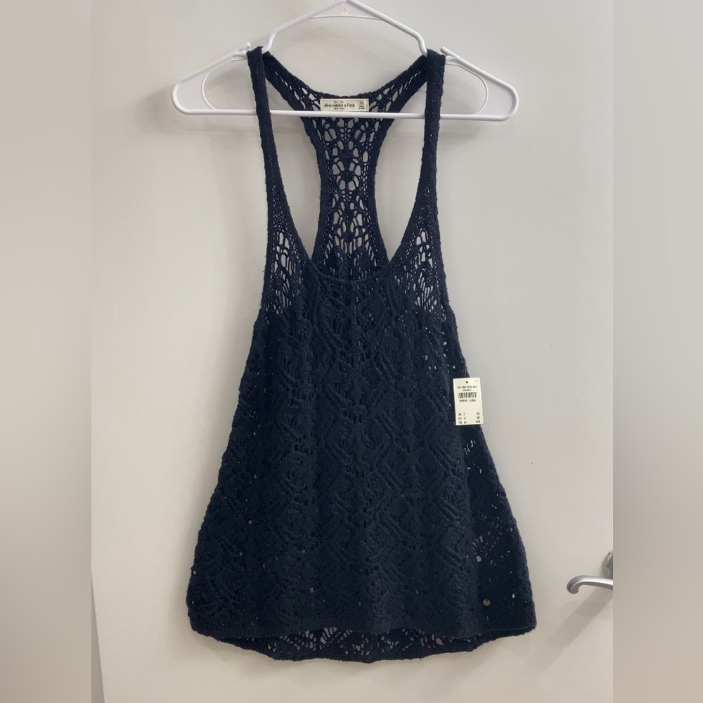 Abercrombie Black Crotchet Tank Top